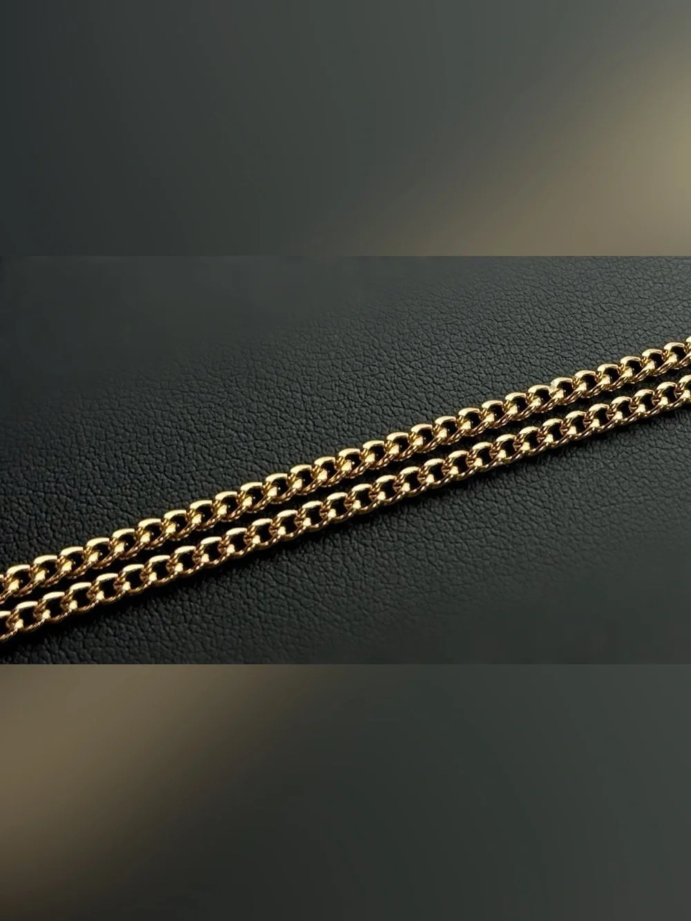 Jewelry stainless steel gold tone 25”  3.00mm necklace chain